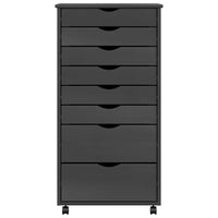 Armadietto Rotante con Cassetti MOSS Grigio Legno Massello Pino