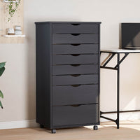 Armadietto Rotante con Cassetti MOSS Grigio Legno Massello Pino