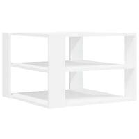 Tavolino da Salotto Bianco 59,5x59,5x40 cm in Legno Multistrato 834245
