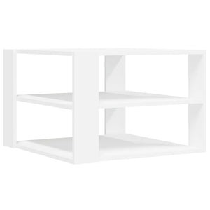 Tavolino da Salotto Bianco 59,5x59,5x40 cm in Legno Multistrato 834245