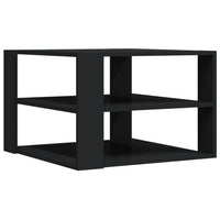 Tavolino da Salotto Nero 59,5x59,5x40 cm in Legno Multistrato 834246