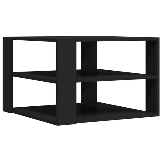 Tavolino da Salotto Nero 59,5x59,5x40 cm in Legno Multistrato 834246