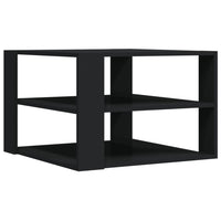 Tavolino da Salotto Nero 59,5x59,5x40 cm in Legno Multistrato 834246