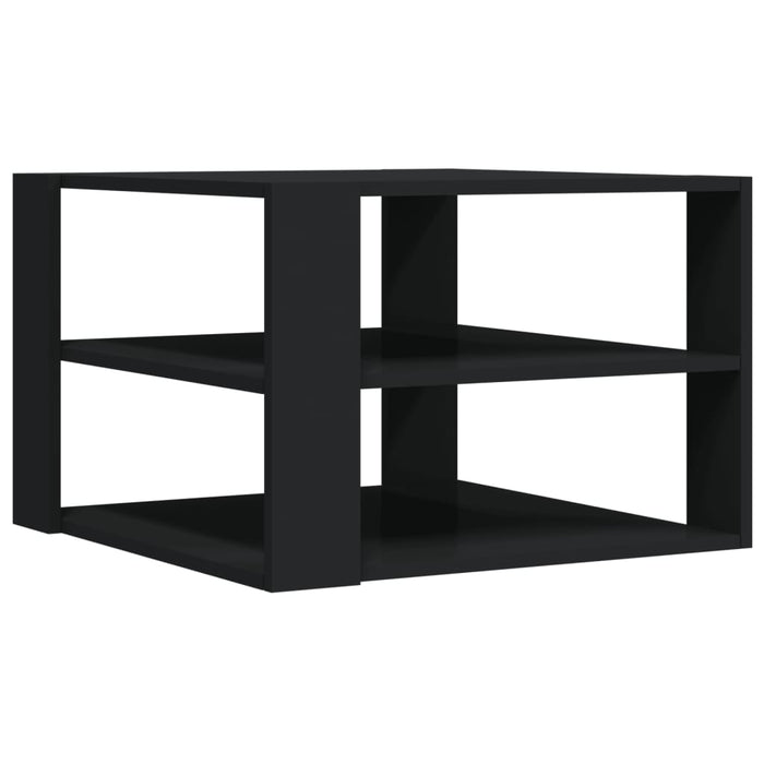 Tavolino da Salotto Nero 59,5x59,5x40 cm in Legno Multistrato 834246