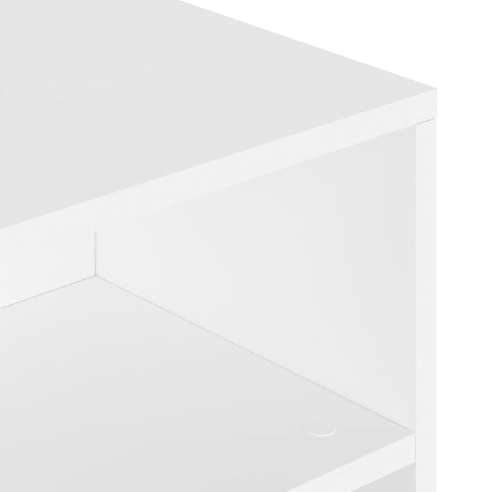 Tavolino da Salotto-Tavolino da soggiorno Bianco 90x55x42,5 cm in Legno Multistrato