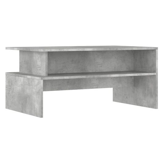 Tavolino Salotto-Tavolino da Soggiorno Grigio Cemento 90x55x42,5 cm Legno Multistrato