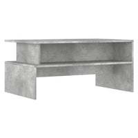 Tavolino Salotto Grigio Cemento 90x55x42,5 cm Legno Multistrato 834281