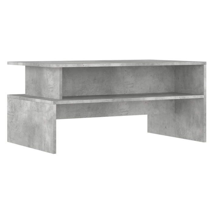 Tavolino Salotto Grigio Cemento 90x55x42,5 cm Legno Multistrato 834281