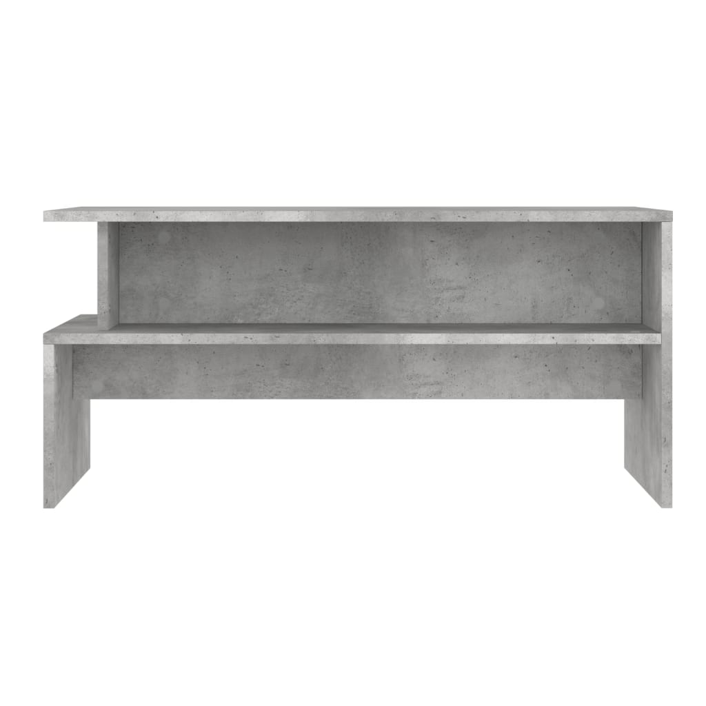 Tavolino Salotto Grigio Cemento 90x55x42,5 cm Legno Multistrato 834281