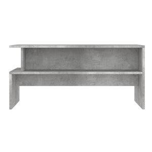 Tavolino Salotto Grigio Cemento 90x55x42,5 cm Legno Multistrato 834281