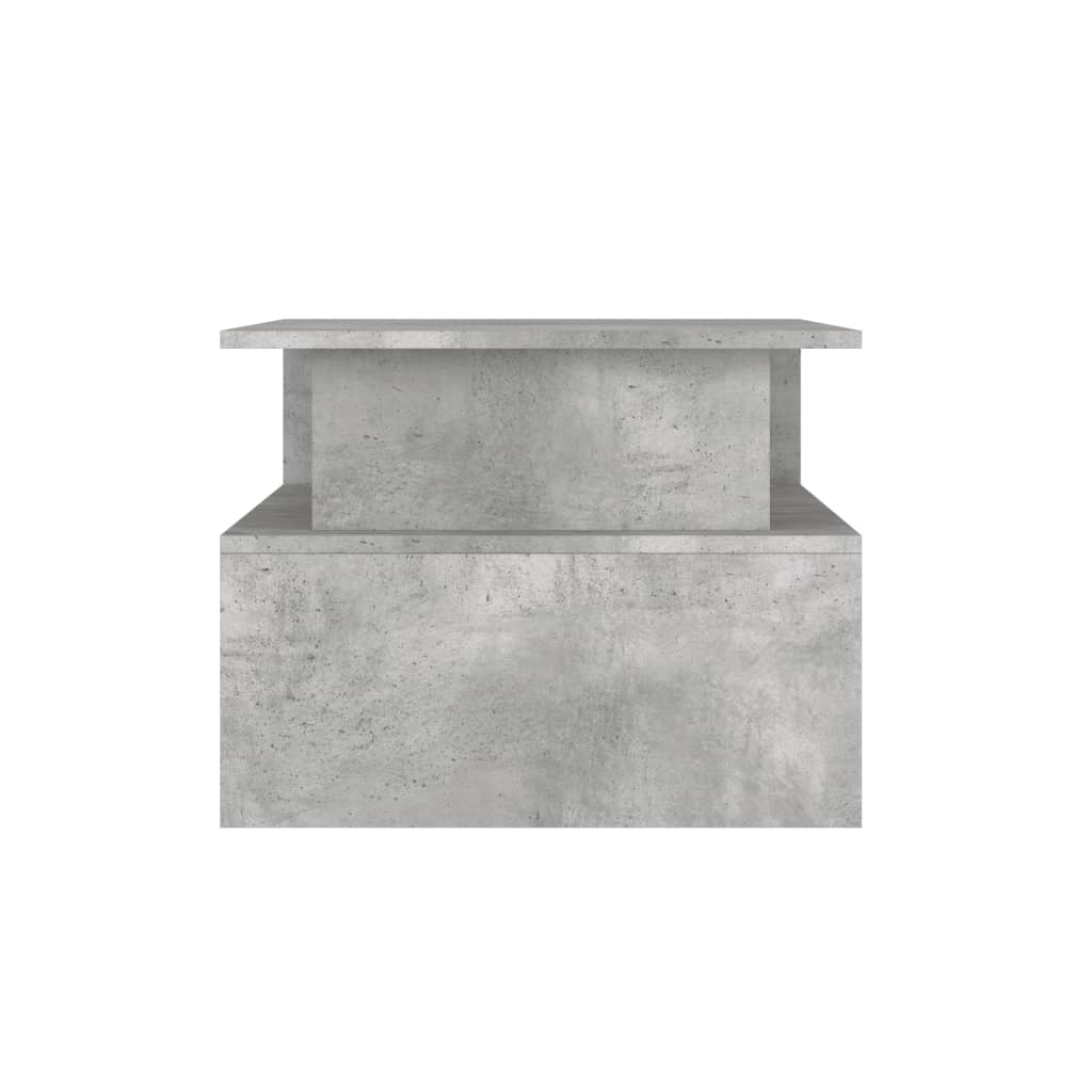 Tavolino Salotto Grigio Cemento 90x55x42,5 cm Legno Multistrato 834281