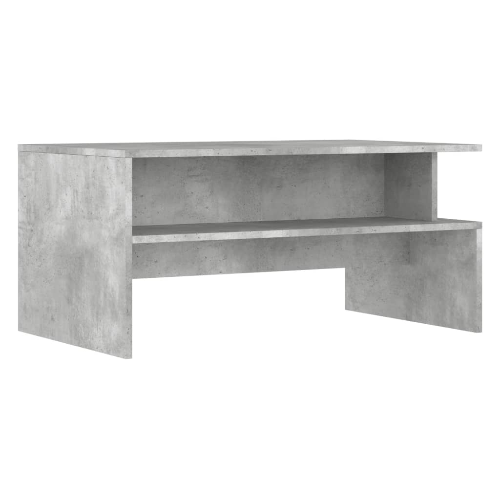 Tavolino Salotto Grigio Cemento 90x55x42,5 cm Legno Multistrato 834281