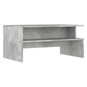 Tavolino Salotto Grigio Cemento 90x55x42,5 cm Legno Multistrato 834281