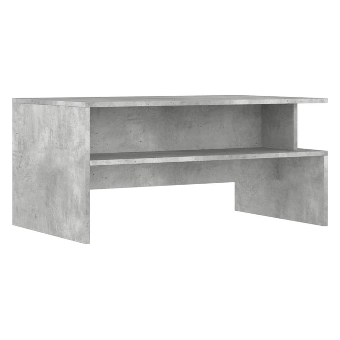 Tavolino Salotto Grigio Cemento 90x55x42,5 cm Legno Multistrato 834281