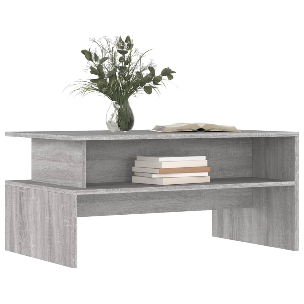 Tavolino Salotto-Tavolino da Soggiorno Grigio Sonoma 90x55x42,5 cm Legno Multistrato