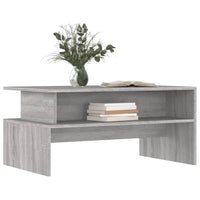 Tavolino Salotto-Tavolino da Soggiorno Grigio Sonoma 90x55x42,5 cm Legno Multistrato