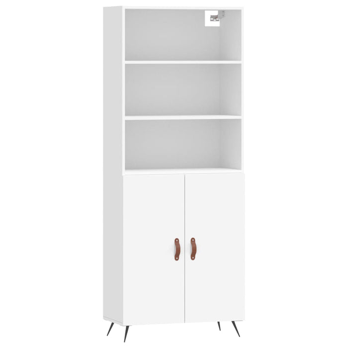 Credenza Bianca 69,5x34x180 cm in Legno Multistrato 3189221