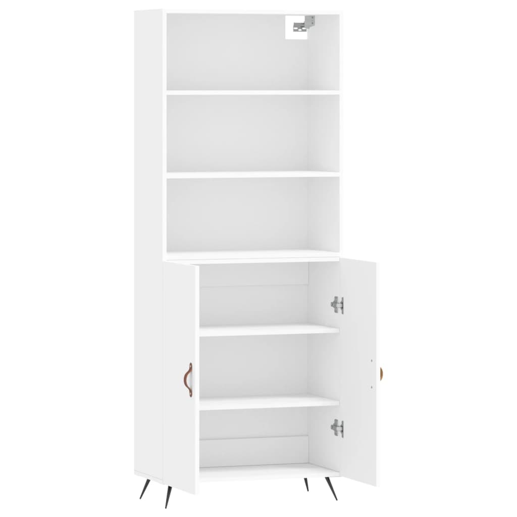 Credenza Bianca 69,5x34x180 cm in Legno Multistrato 3189221