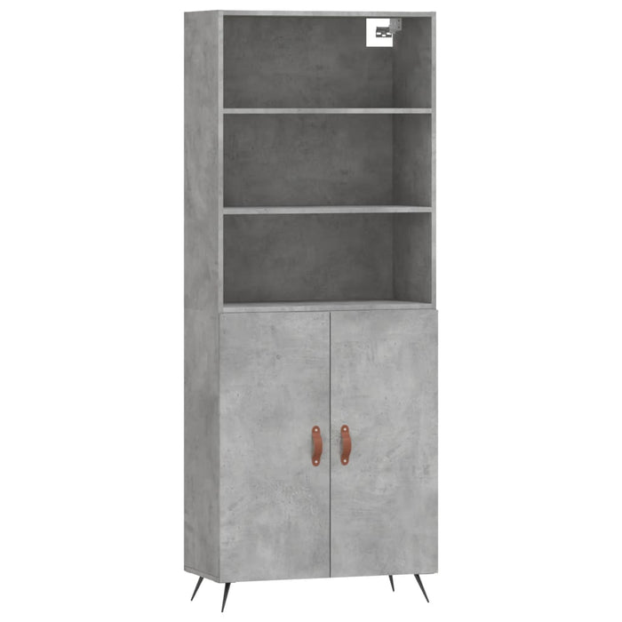 Credenza Grigio Cemento 69,5x34x180 cm in Legno Multistratocod mxl 125496