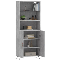 Credenza Grigio Cemento 69,5x34x180 cm in Legno Multistrato 3189225