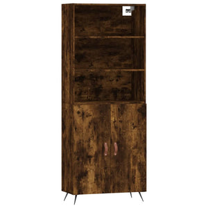 Credenza Rovere Fumo  69,5x34x180 cm in Legno Multistrato 3189226