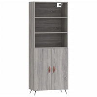 Credenza Grigio Sonoma 69,5x34x180 cm in Legno Multistratocod mxl 125508