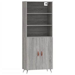 Credenza Grigio Sonoma 69,5x34x180 cm in Legno Multistratocod mxl 125508