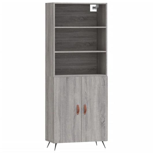 Credenza Grigio Sonoma 69,5x34x180 cm in Legno Multistratocod mxl 125508