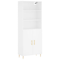 Credenza Bianca 69,5x34x180 cm in Legno Multistrato 3189237