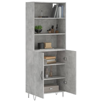 Credenza Grigio Cemento 69,5x34x180 cm in Legno Multistratocod mxl 77579