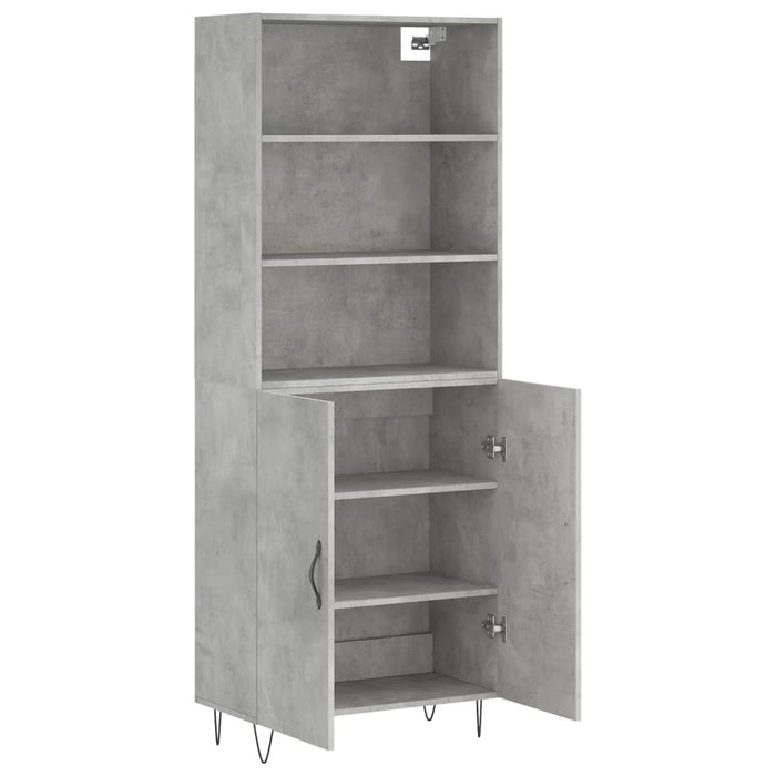 Credenza Grigio Cemento 69,5x34x180 cm in Legno Multistrato 3189249
