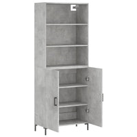 Credenza Grigio Cemento 69,5x34x180 cm in Legno Multistrato 3189257