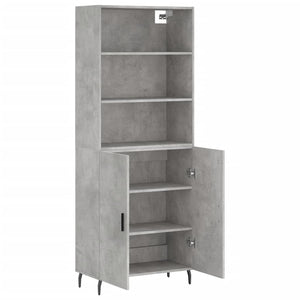 Credenza cassettiera mobile contenitore organizer cucina soggiorno salotto alto 695 x 34 x 180 cm legno ingegnerizzato grigio 02_0034503
