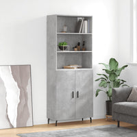 Credenza Grigio Cemento 69,5x34x180 cm in Legno Multistratocod mxl 125482
