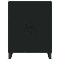 Credenza Nera 69,5x34x180 cm in Legno Multistrato 3189278