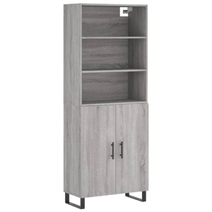 Credenza Grigio Sonoma 69,5x34x180 cm in Legno Multistrato 3189283