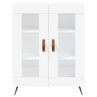 Credenza-Buffet-Armadio da cucina Bianca 69,5x34x180 cm in Legno Multistrato 636638