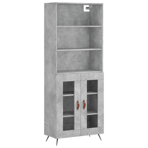 Credenza Grigio Cemento 69,5x34x180 cm in Legno Multistratocod mxl 77805
