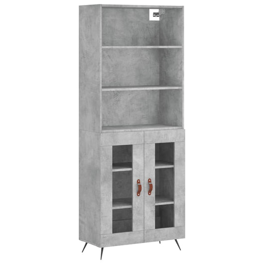 Credenza Grigio Cemento 69,5x34x180 cm in Legno Multistratocod mxl 77805