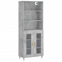 Credenza Grigio Cemento 69,5x34x180 cm in Legno Multistratocod mxl 101565
