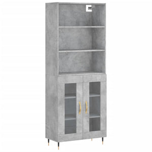 Credenza Grigio Cemento 69,5x34x180 cm in Legno Multistratocod mxl 101565