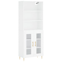 Credenza Bianca 69,5x34x180 cm in Legno Multistrato 3189301