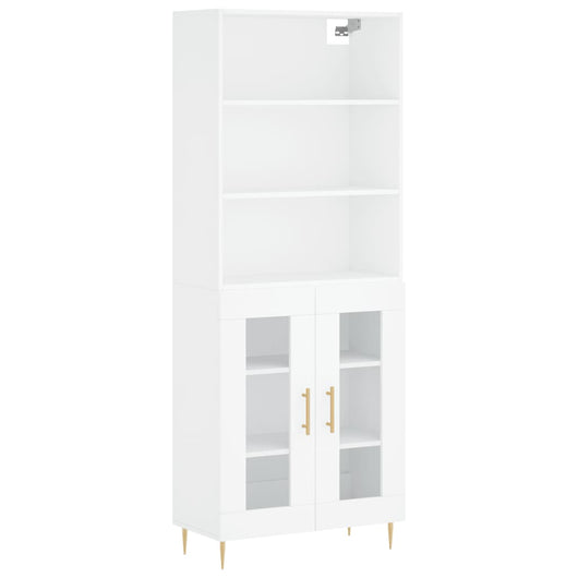 Credenza Bianca 69,5x34x180 cm in Legno Multistrato 3189301