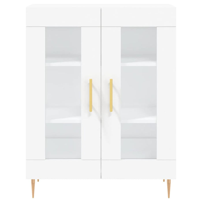 Credenza Bianca 69,5x34x180 cm in Legno Multistrato 3189301