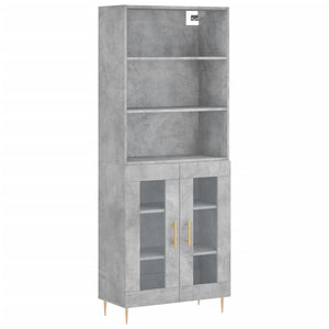 Credenza Grigio Cemento 69,5x34x180 cm in Legno Multistratocod mxl 77477