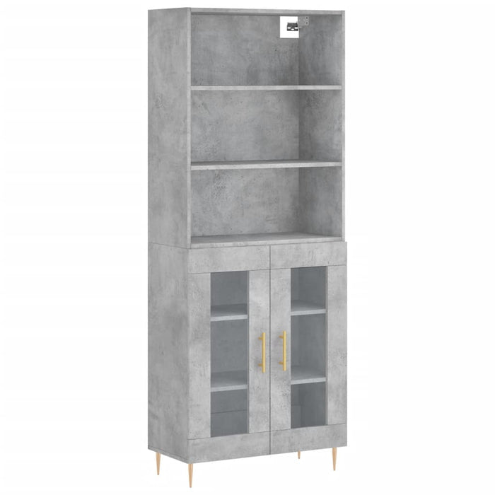 Credenza Grigio Cemento 69,5x34x180 cm in Legno Multistratocod mxl 77477