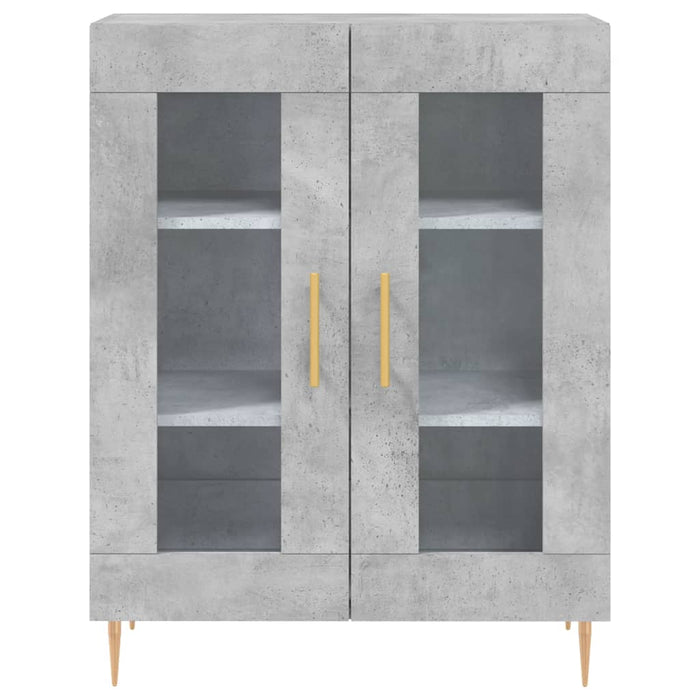 Credenza Grigio Cemento 69,5x34x180 cm in Legno Multistrato 3189305