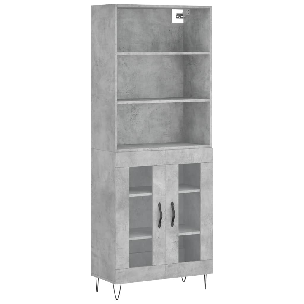 Buffet credenza cassettiera armadio mobile contenitore organizer cucina soggiorno salotto alto 695 x 34 x 180 cm legno ingegnerizzato grigio 02_0034621