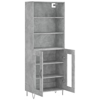Credenza Grigio Cemento 69,5x34x180 cm in Legno Multistrato 3189313