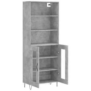 Credenza Grigio Cemento 69,5x34x180 cm in Legno Multistrato 3189313